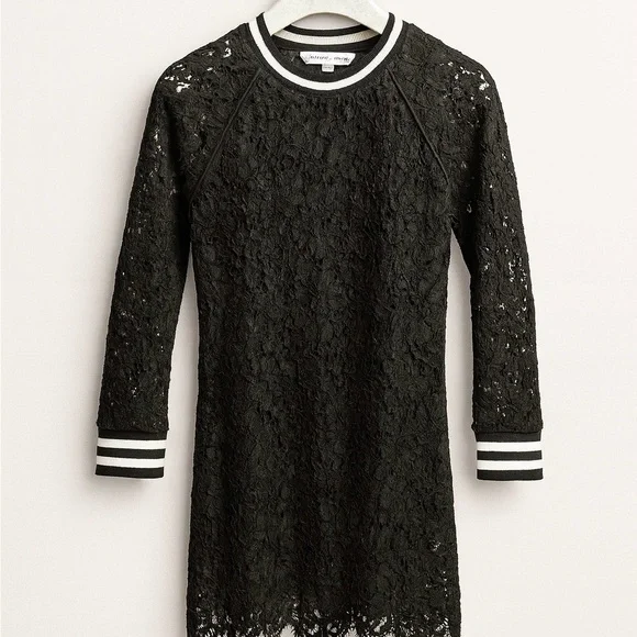 Veronica Beard Black Lace Zip-back Dress - Elegant Floral Lace Size S - Picture 13 of 13